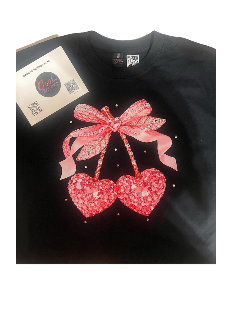 Bling Faux Rhinestone T-shirt. 3D look S M L XL Made to order New Beautiful - Picture 14 of 17
